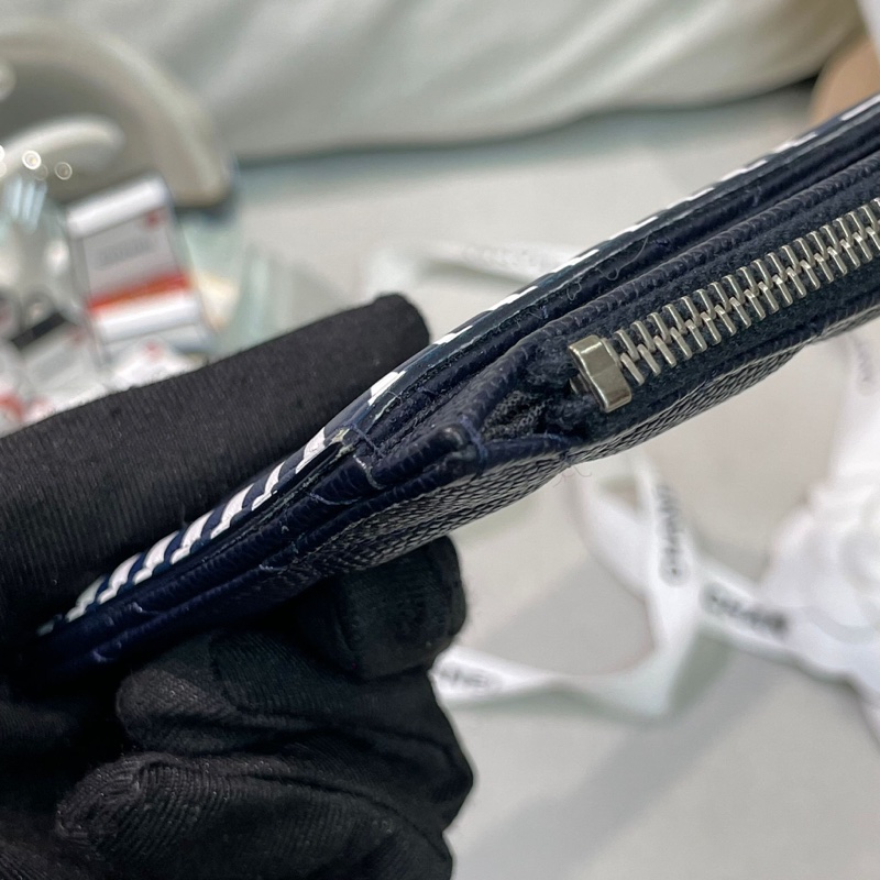 Chanel 限量水手版深藍色直板銀包 XB490-45