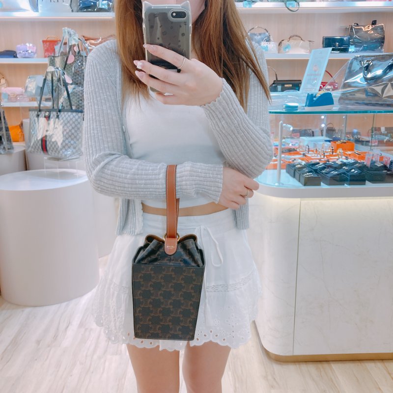 MS0329 CELINE 塞琳 經典花紋 長方形盒子包 手拿包包 PARADE STRAP BOX TRIOMPHE-16