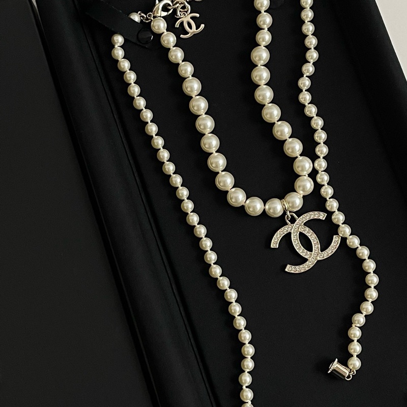 CHANEL 手工坊系列 珍珠項鍊毛衣鏈 帶盒子 鏈長約96-1