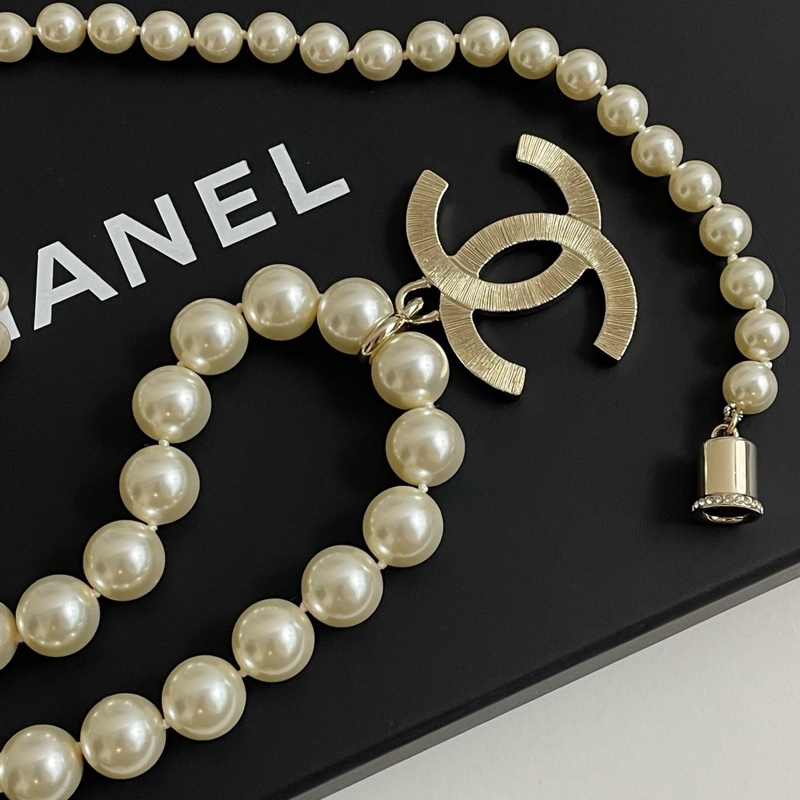 CHANEL 手工坊系列 珍珠項鍊毛衣鏈 帶盒子 鏈長約96-5