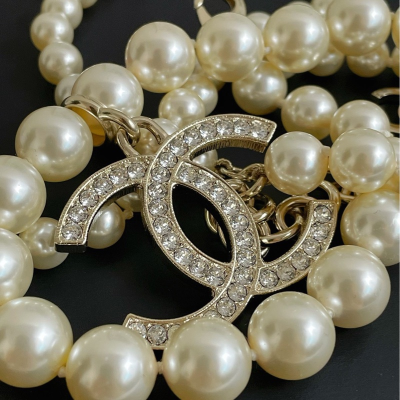 CHANEL 手工坊系列 珍珠項鍊毛衣鏈 帶盒子 鏈長約96-8