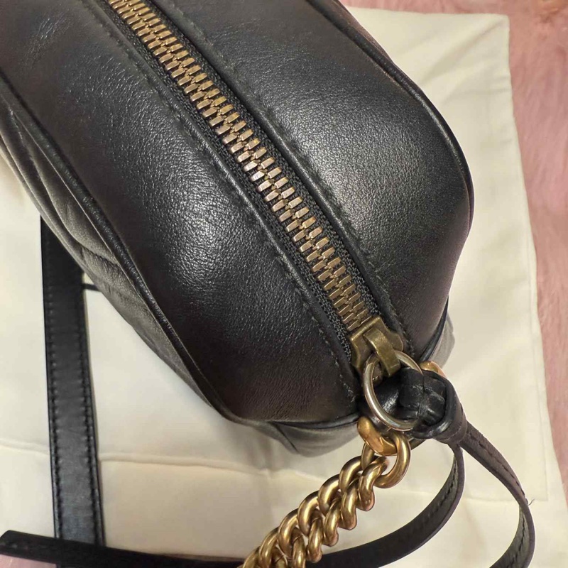 Gucci 經典絎縫斜背GG Marmont 24cm相機包(中性款)-10