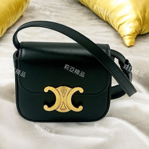 莉亞精品♡Celine mini黑金凱旋門 饅頭 二手