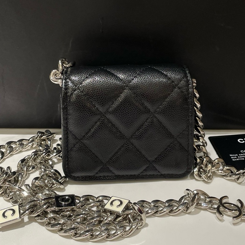 Chanel mini琺瑯鏈條包 荔枝紋牛皮  尺寸約10*8*5-2