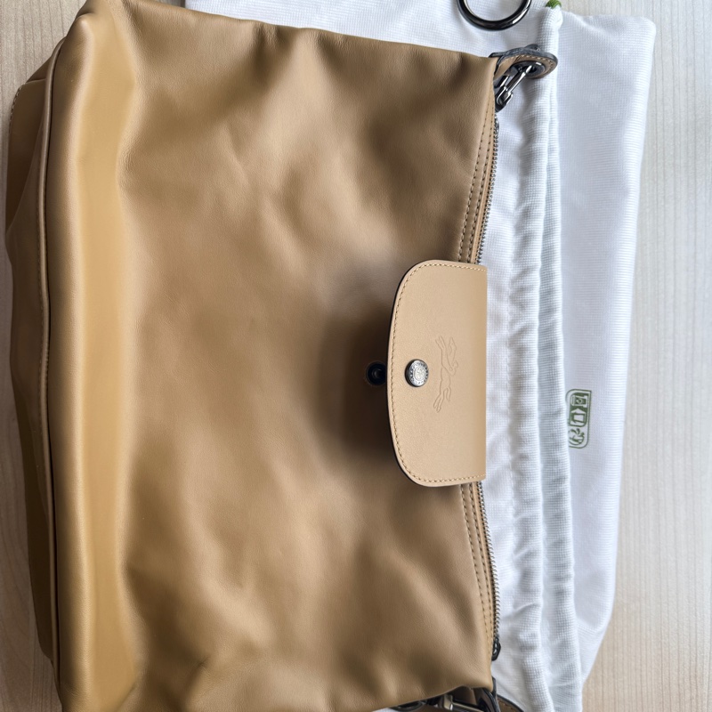 全新未使用 longchamp hobo 煙草色-0