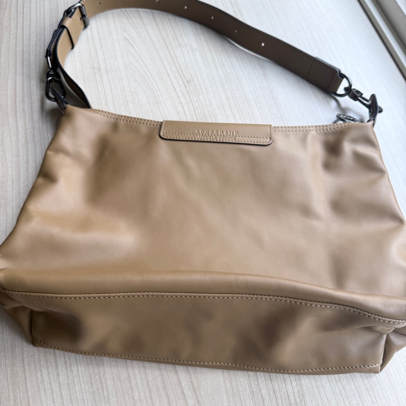 全新未使用 longchamp hobo 煙草色-11