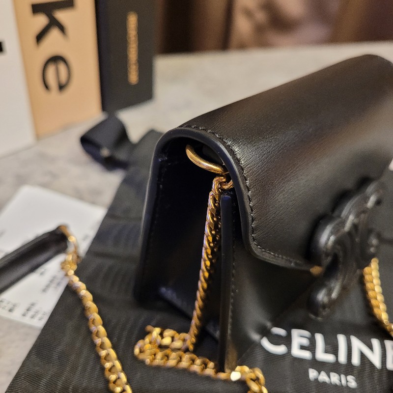 CELINE Triomphe 凱旋門 鏈條卡片包,全新閒置品-2