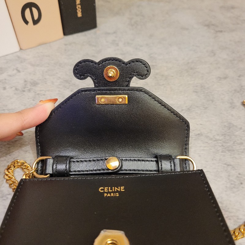 CELINE Triomphe 凱旋門 鏈條卡片包,全新閒置品-6