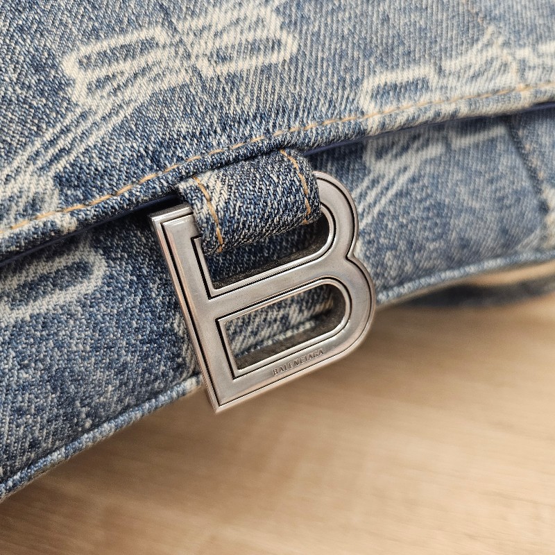 [潮流好物🥰] Balenciaga 丹寧銀釦手提斜背沙漏包-27