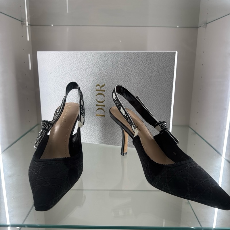 Dior新款藤格暗紋高跟鞋-10