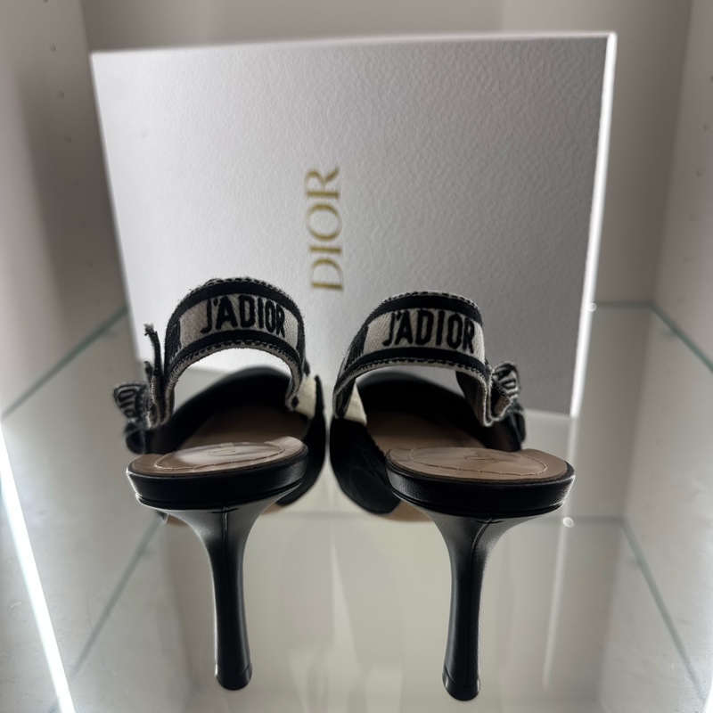 Dior新款藤格暗紋高跟鞋-12