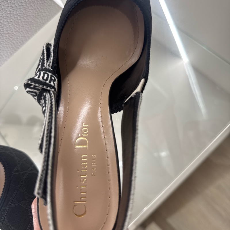 Dior新款藤格暗紋高跟鞋-15