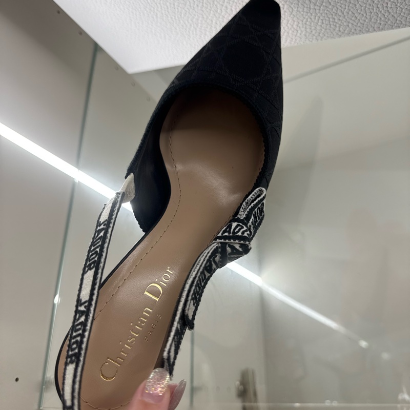 Dior新款藤格暗紋高跟鞋-16
