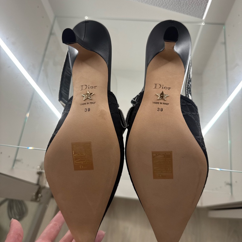 Dior新款藤格暗紋高跟鞋-17