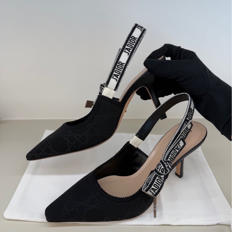 Dior新款藤格暗紋高跟鞋-6