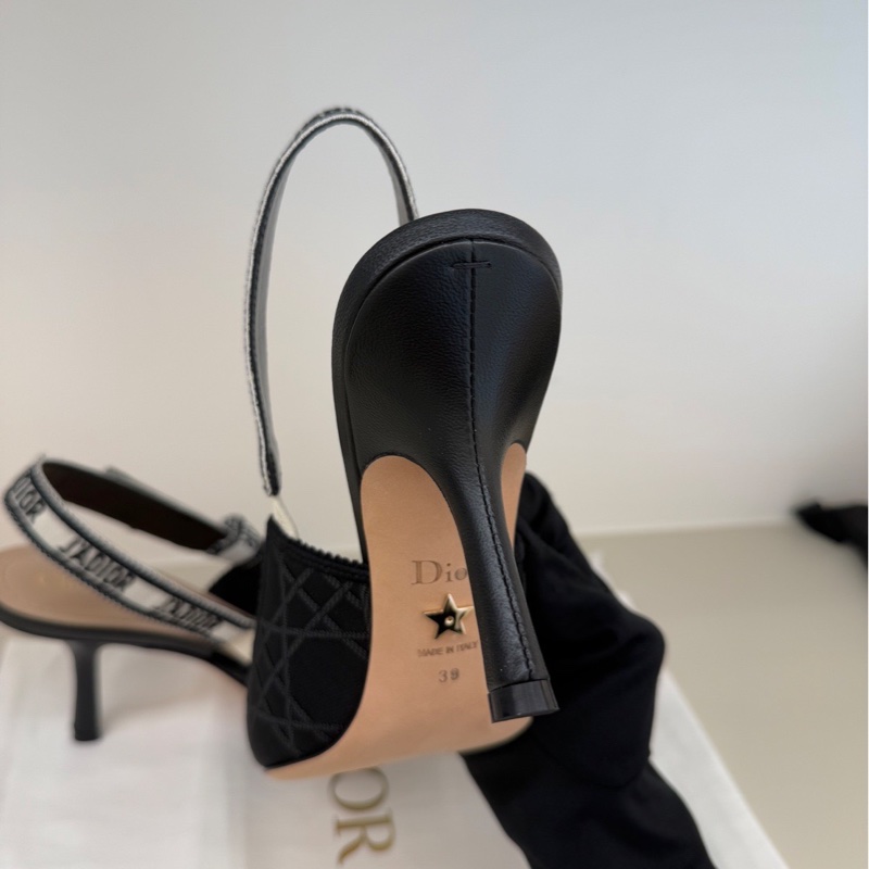 Dior新款藤格暗紋高跟鞋-19