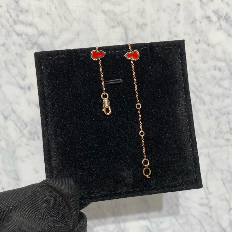 麒麟 Qeelin 六葫蘆玫瑰金紅色法郎鑲鑽手鍊 2024年保卡-5