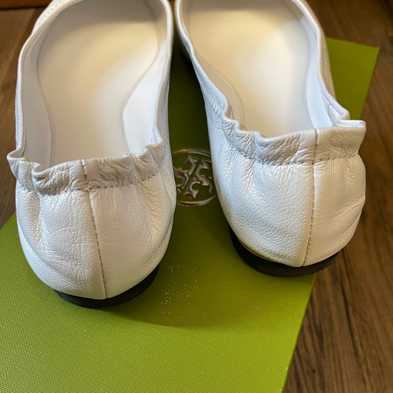 Tory Burch 白色平底鞋  9.5成新 附品牌鞋盒-6