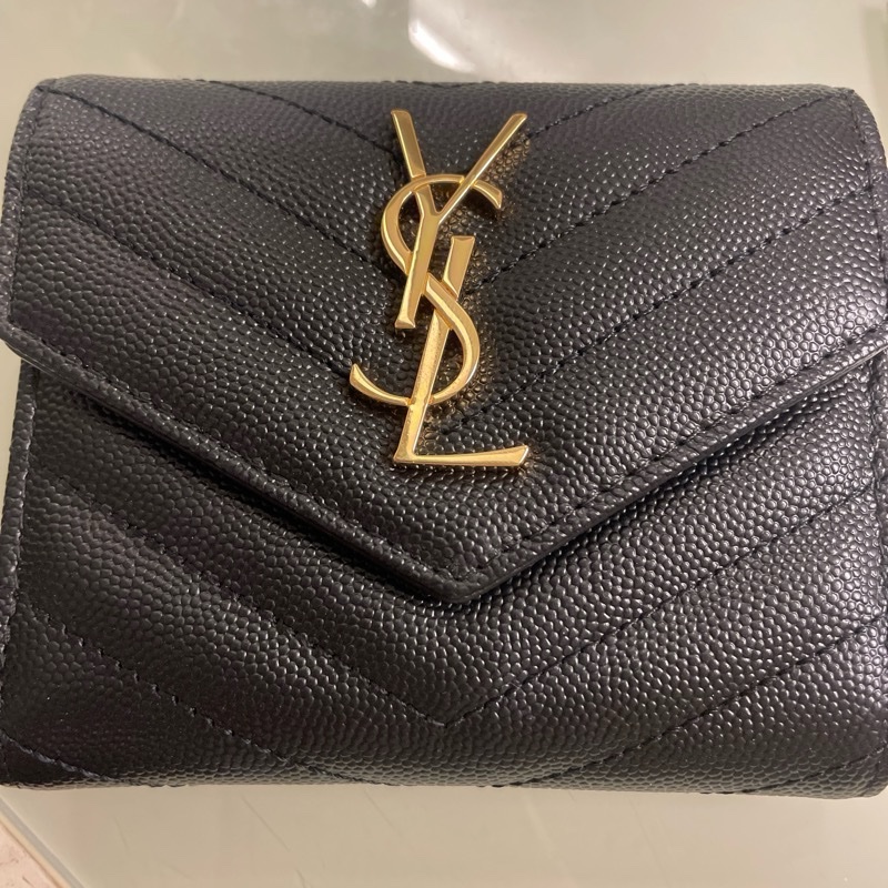 （全新）YSL黑金魚子醬短夾-4