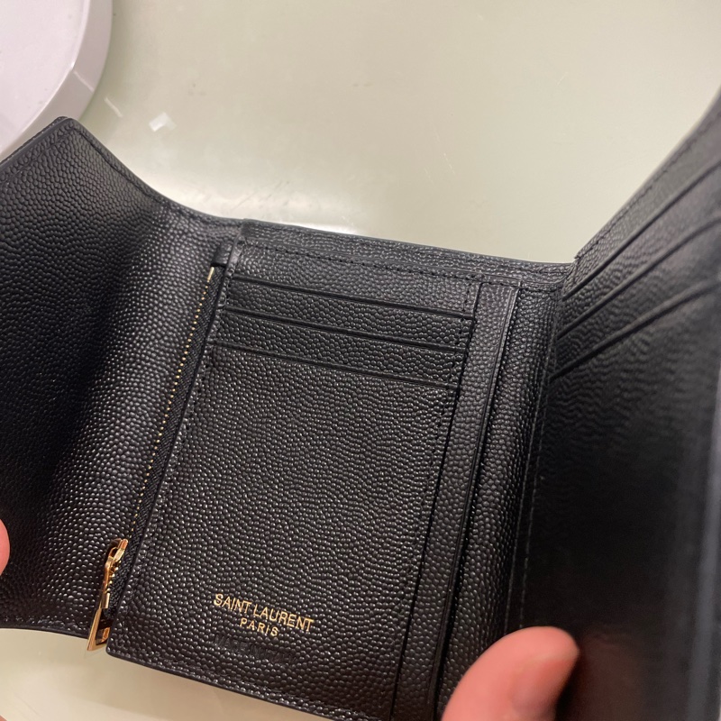 （全新）YSL黑金魚子醬短夾-8