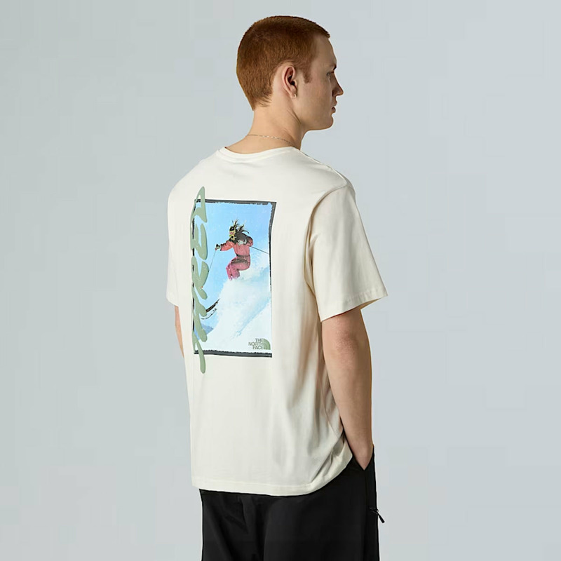 The North Face - T-Shirt NSE Slopes Relaxed White Dune - NF0A8E4E - WHITE/DUNE | size: L-3