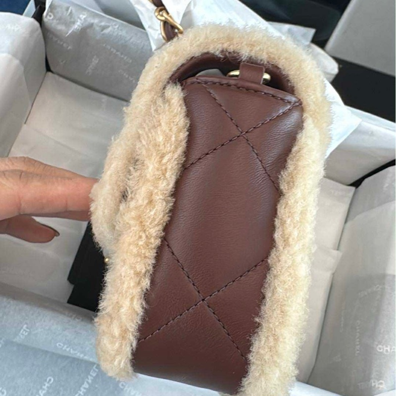 香奈兒全新25k焦糖泰迪cfmini泰迪包 全新未使用-2