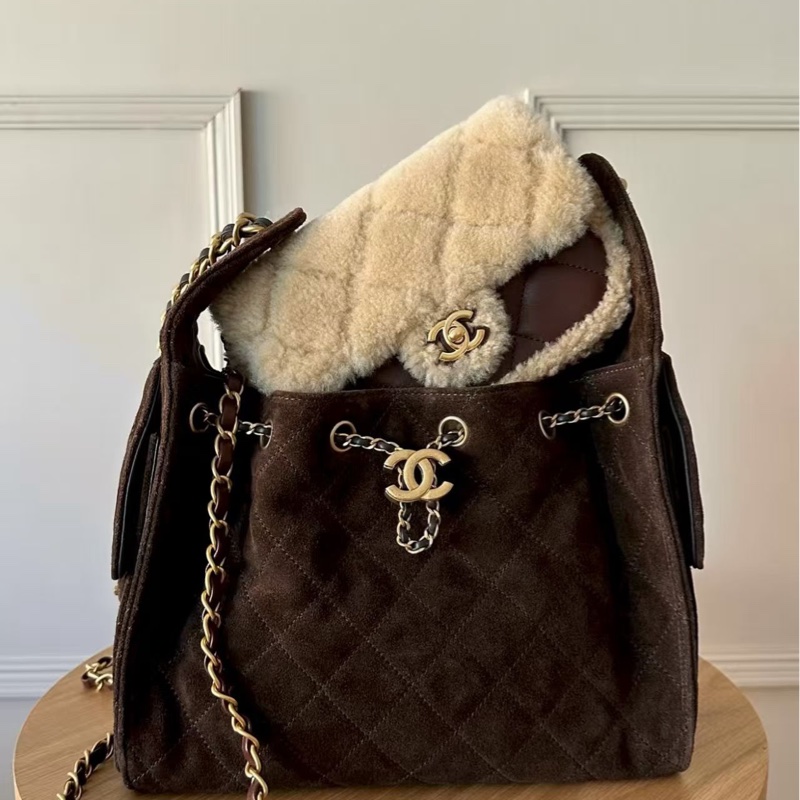 香奈兒全新25k焦糖泰迪cfmini泰迪包 全新未使用-5