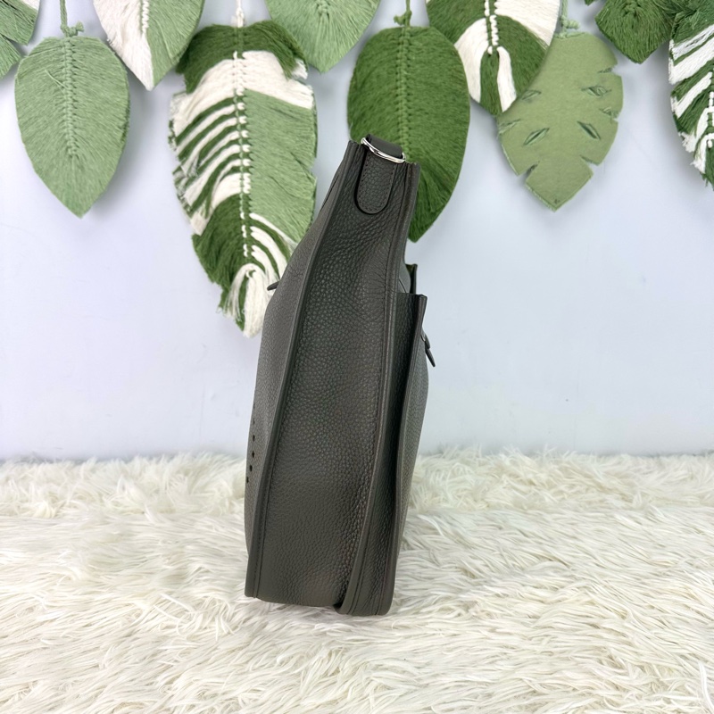 HERMES Evelyne 33 灰綠色 C6 T Stamp 單肩斜肩包-2