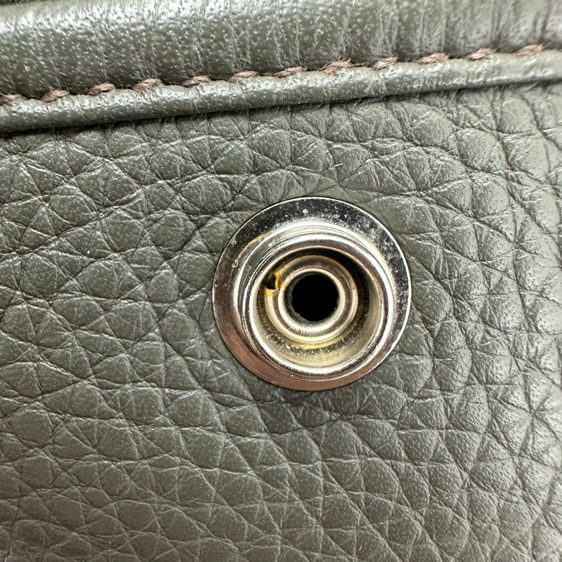 HERMES Evelyne 33 灰綠色 C6 T Stamp 單肩斜肩包-10
