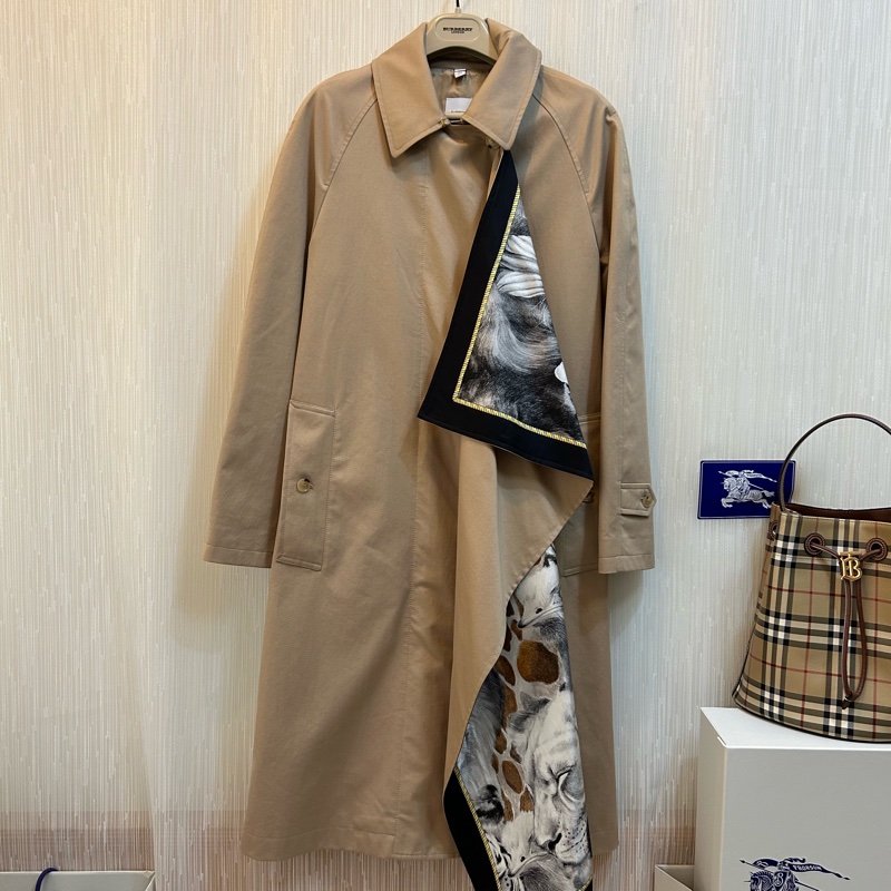 BURBERRY英國蜜色長風衣UK6-3