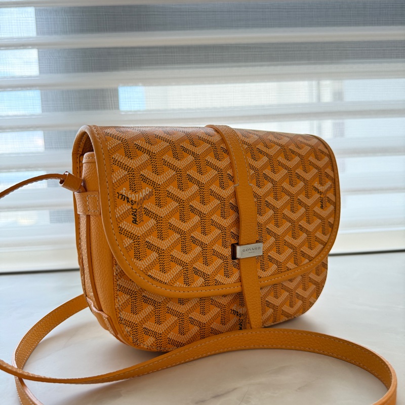 Goyard Belvedere PM 郵差包 發財黃 斜背通勤包 斜挎包 肩背包 小號-9