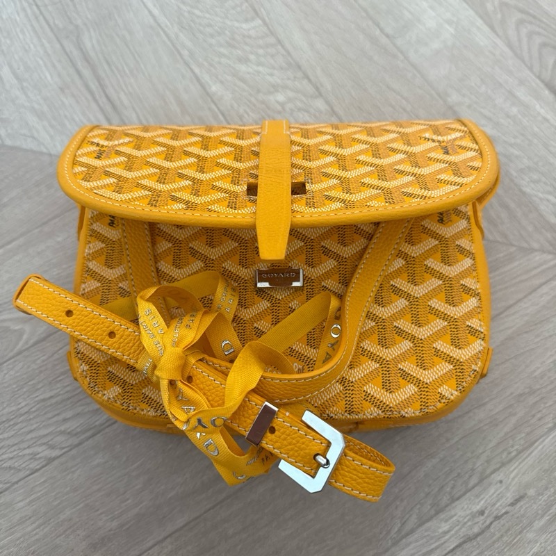 Goyard Belvedere PM 郵差包 發財黃 斜背通勤包 斜挎包 肩背包 小號-20