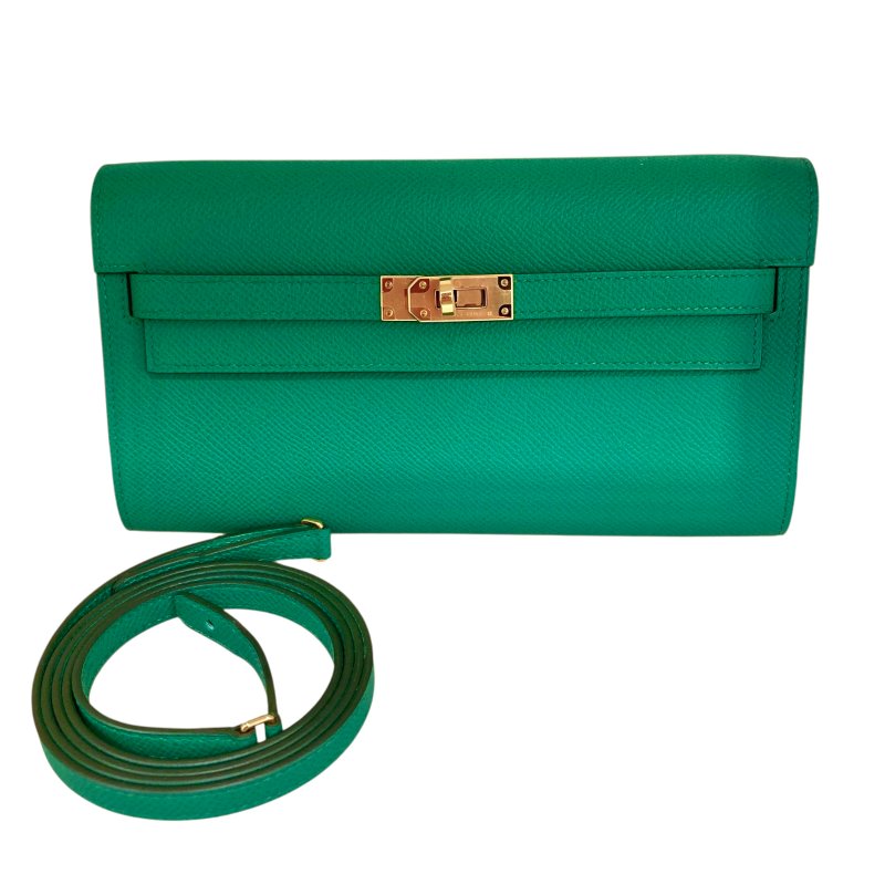 HERMES 愛馬仕 KELLY TO GO 綠色 斜背包-0