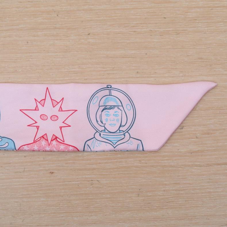 印花 桑蠶絲 twily 絲巾-1