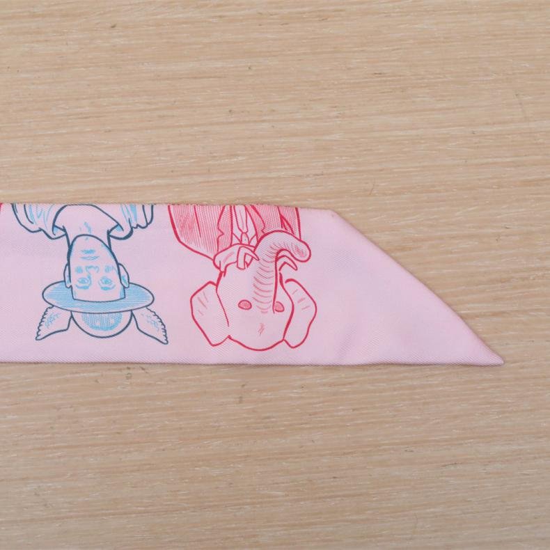 印花 桑蠶絲 twily 絲巾-2