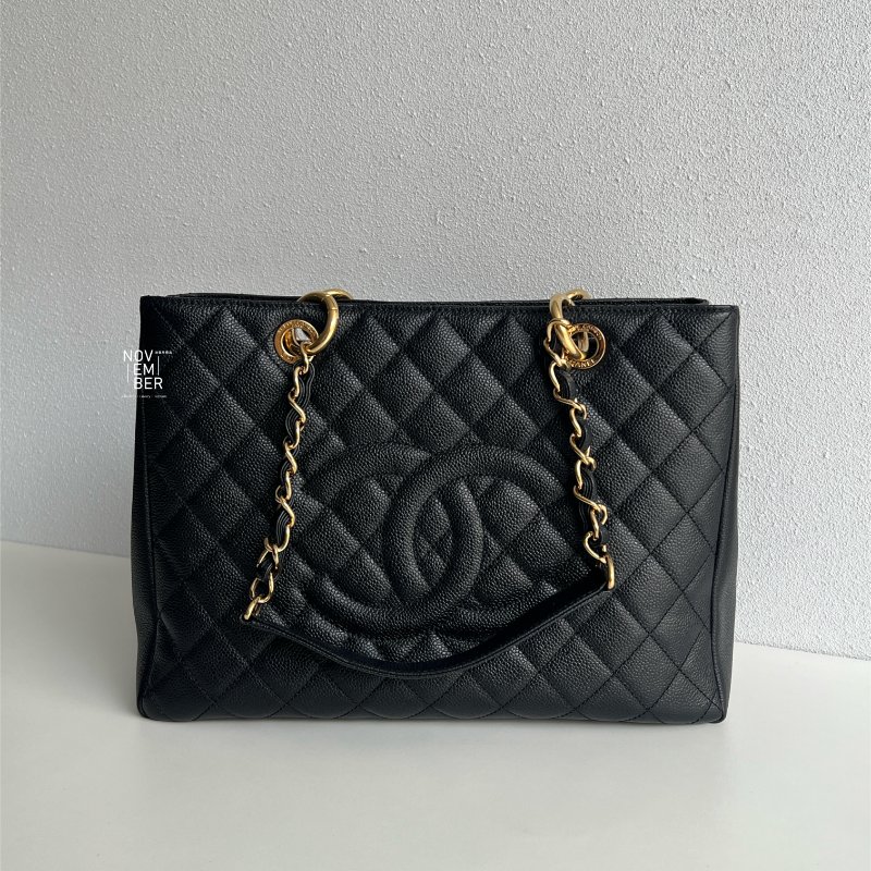 99新🆕 Vintage款 Chanel 香奈兒 GST 黑色金釦-0