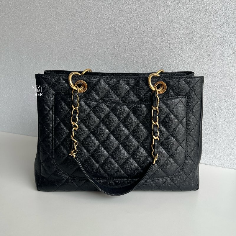 99新🆕 Vintage款 Chanel 香奈兒 GST 黑色金釦-5
