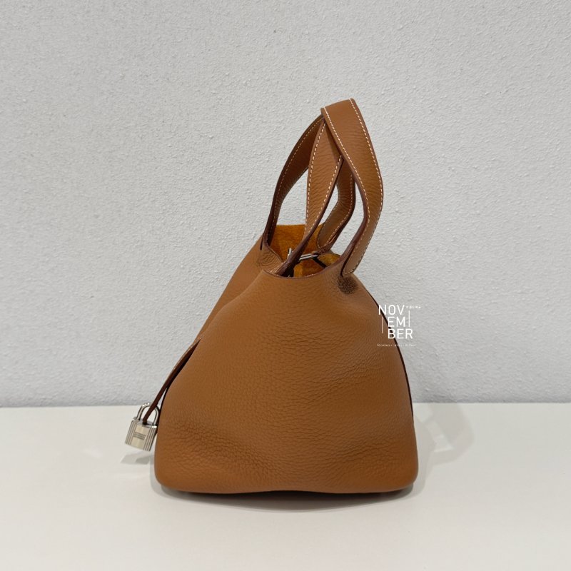 閒置新💖 全配有購證🙌🏻 Hermès 愛馬仕 Picotin18 金棕銀釦-2