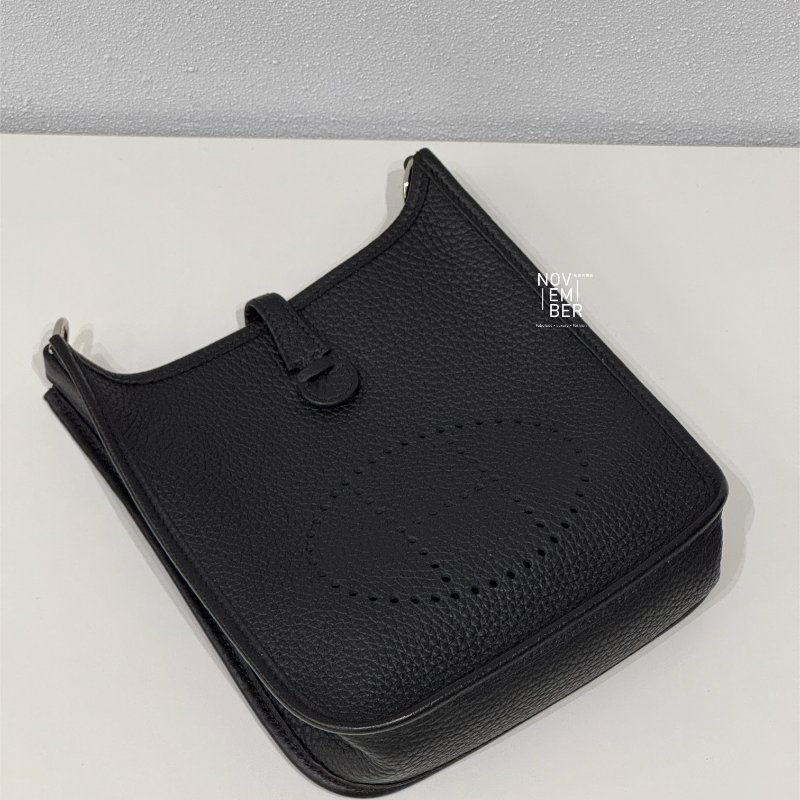99新🆕 全配有購證🙌🏻 Hermès 愛馬仕 Evelyne Mini 黑色銀釦一代-3