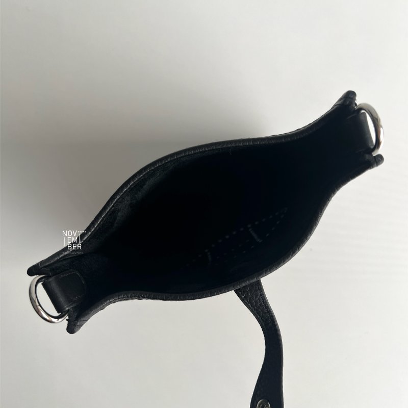 99新🆕 全配有購證🙌🏻 Hermès 愛馬仕 Evelyne Mini 黑色銀釦一代-4