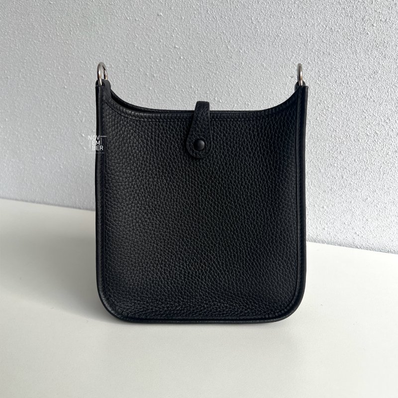 99新🆕 全配有購證🙌🏻 Hermès 愛馬仕 Evelyne Mini 黑色銀釦一代-5