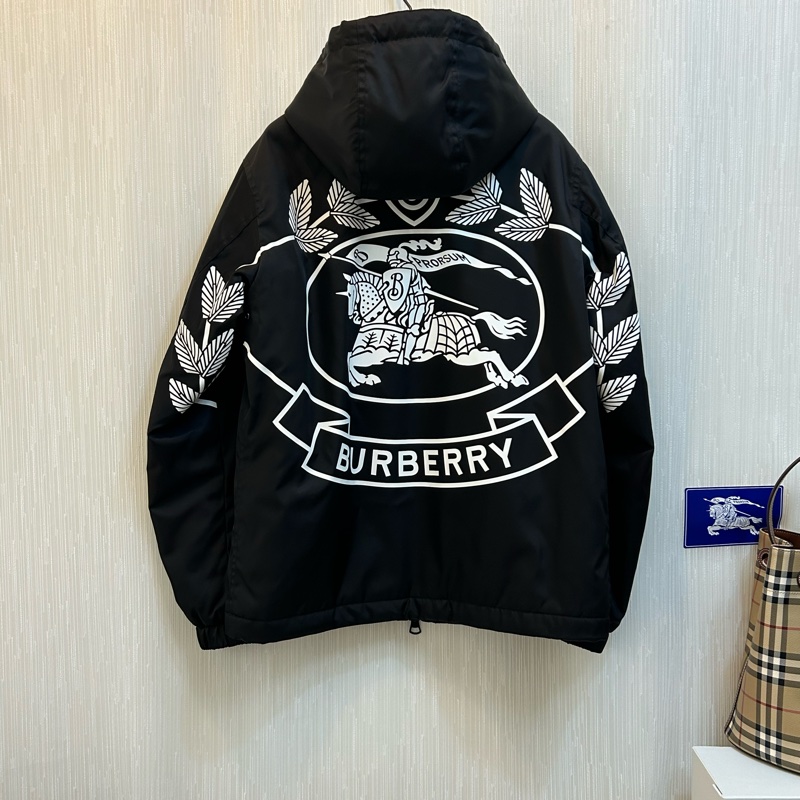 BURBERRY英國男款馬術騎士印花尼龍連帽外套XS-4