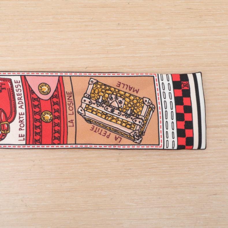 印花 桑蠶絲 Twilly 小絲巾-3