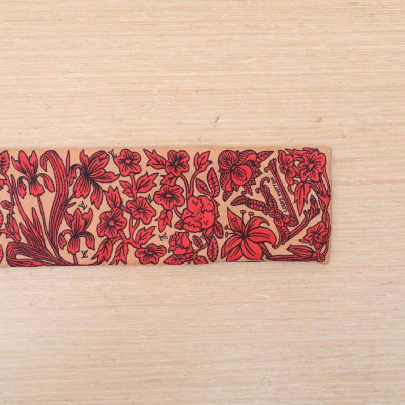 印花 桑蠶絲 Twilly 小絲巾-4