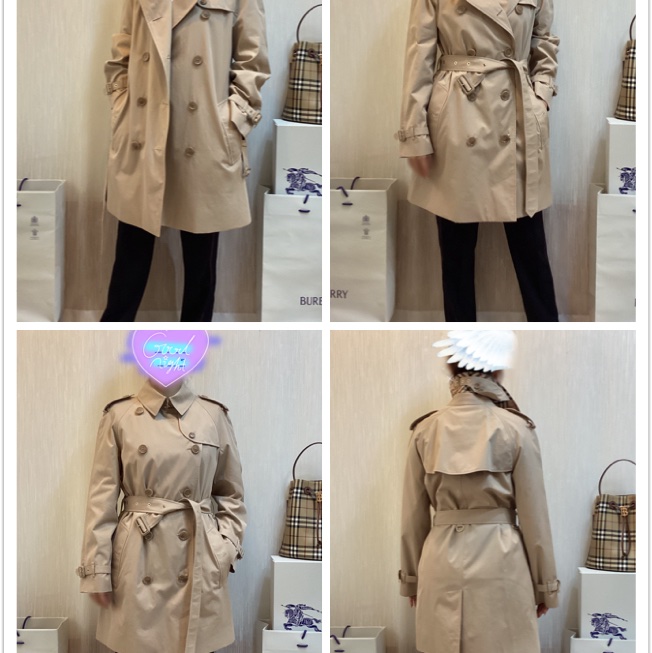 BURBERRY英國柔黃褐色滑鐵盧風衣UK8-1