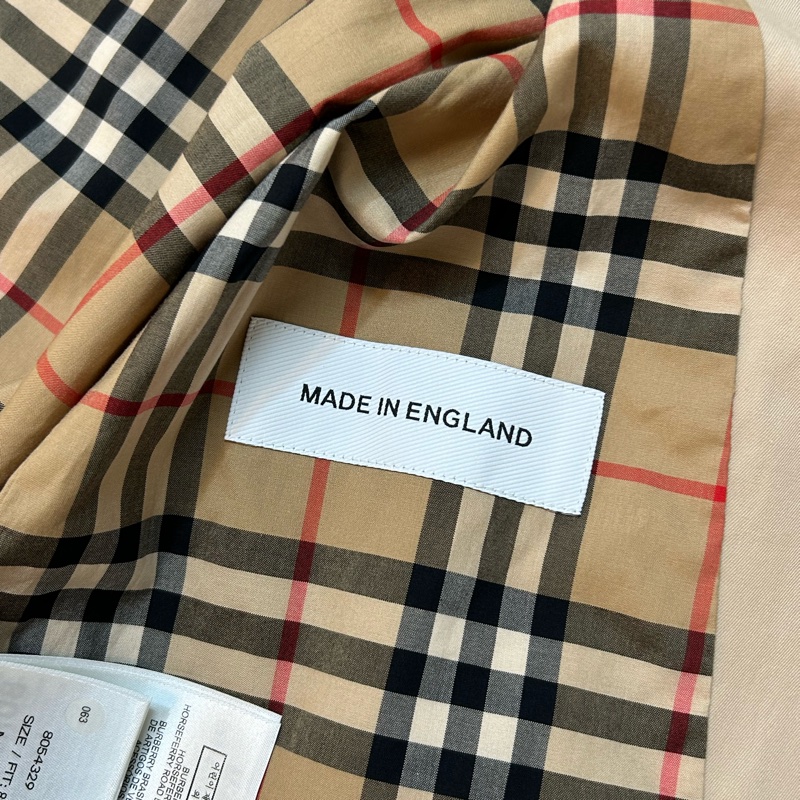 BURBERRY英國柔黃褐色滑鐵盧風衣UK8-16