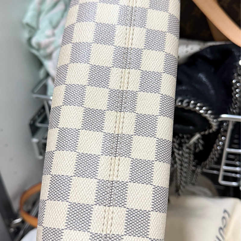 LV 路易威登 croisette 白棋盤流蘇郵差包斜背包-6