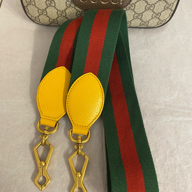 GUCCI古馳Neo Vintage系列 燙金徽標金屬虎頭相機包 男女同款-2