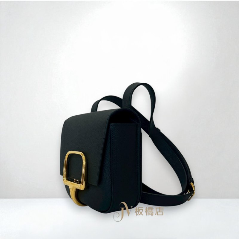 HERMES包包 89黑金釦EPSON皮DELLA蜜桃包-1