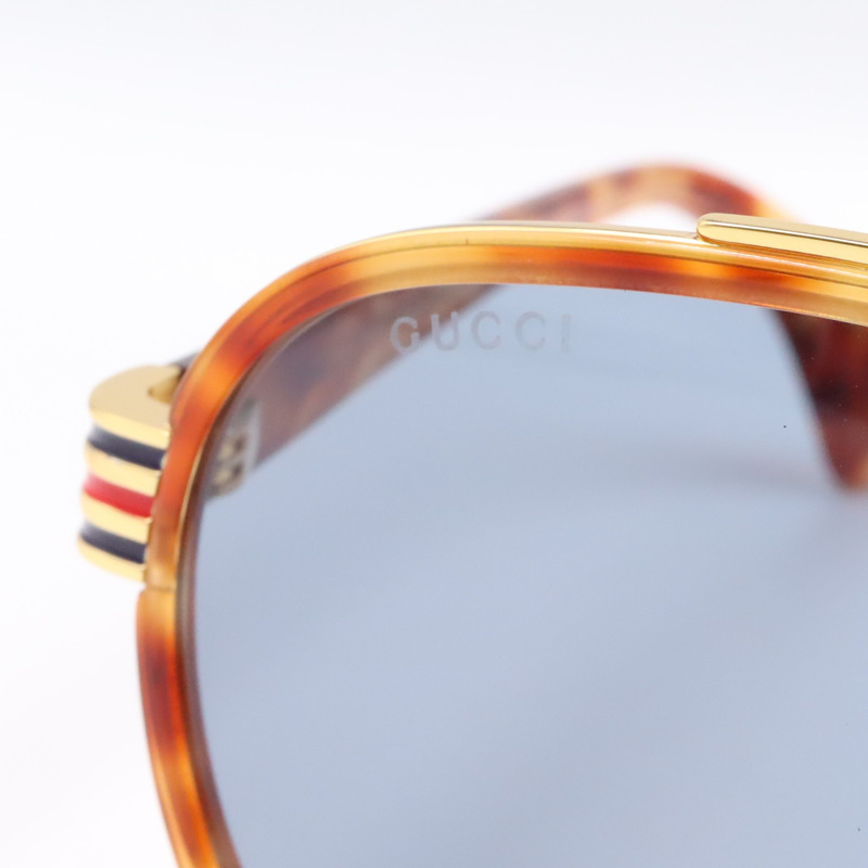 GUCCI 太陽眼鏡 太陽眼鏡 GG0447S-005/SMT/SUN 塑膠鎳棕色玳瑁圖案全新男女通用-6